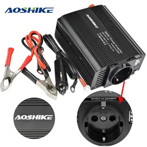 AOSHIKE Dual USB 4.2A инвертор 12 В 220 В 300 Вт 500 Вт ЕС Автомобильный инвертор 12 В до 220 В автомобильный трансформатор напряжения автомобильный адаптер - изображение