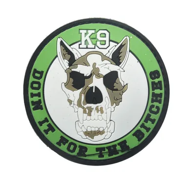 ПВХ Снайпер K9 One Shot One Kill Тактический США боевой дух Армии патч крюк аппликации Резиновые Декоративные значки тактический страйкбол патч - Цвет: 8