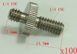 100 шт. длинные 1/4 "наружной резьбой 1/4" наружной резьбой Винт Новый адаптер (100 шт)