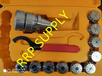 

BT40xER40 collet chuck set with 10pcs 0.008mm high precision ER40 collets