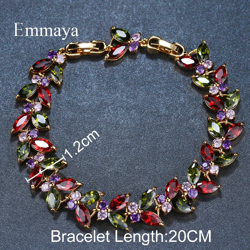 Emmaya, многоцветные браслеты, классическое очарование, блестящий AAA CZ браслет, дизайн, ювелирные изделия для женщин, подарок для вечеринки