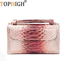 Новинка, женский клатч из змеиной кожи/питона, кошельки из натуральной коровьей кожи аллигатора, сумка на плечо для женщин, Длинный кошелек