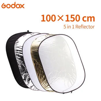 

GODOX 100 x 150cm FT05 5in1 Portable Collapsible Light Round Photography Reflector for Studio softbox