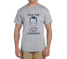 NEW 2017 summerFear the Forehead peyton manning funny t shirts Mens Number 18 Fashion T-shirts for Broncos fans 0214-4