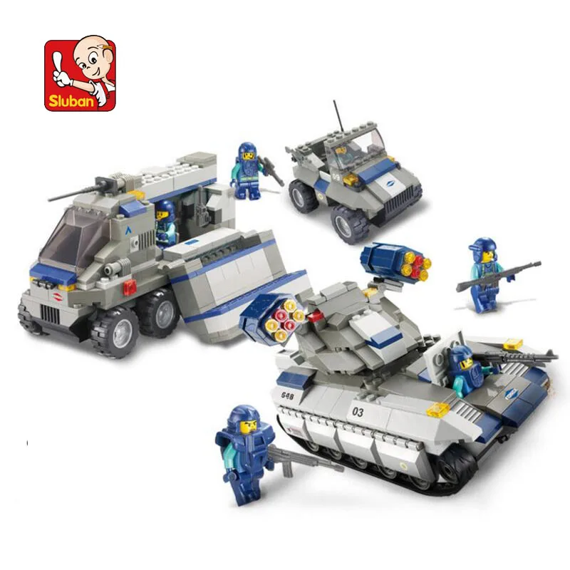 

Sluban 0209 534Pcs city police Heavy blocking team model building blocks education toysfor children gifts Compatible