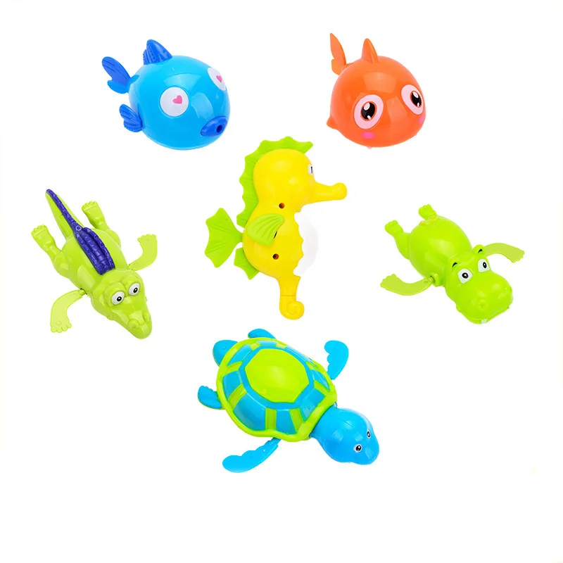 1PC Newborn Cute Cartoon Animal Tortoise Baby Bath Toy Infant Swim
