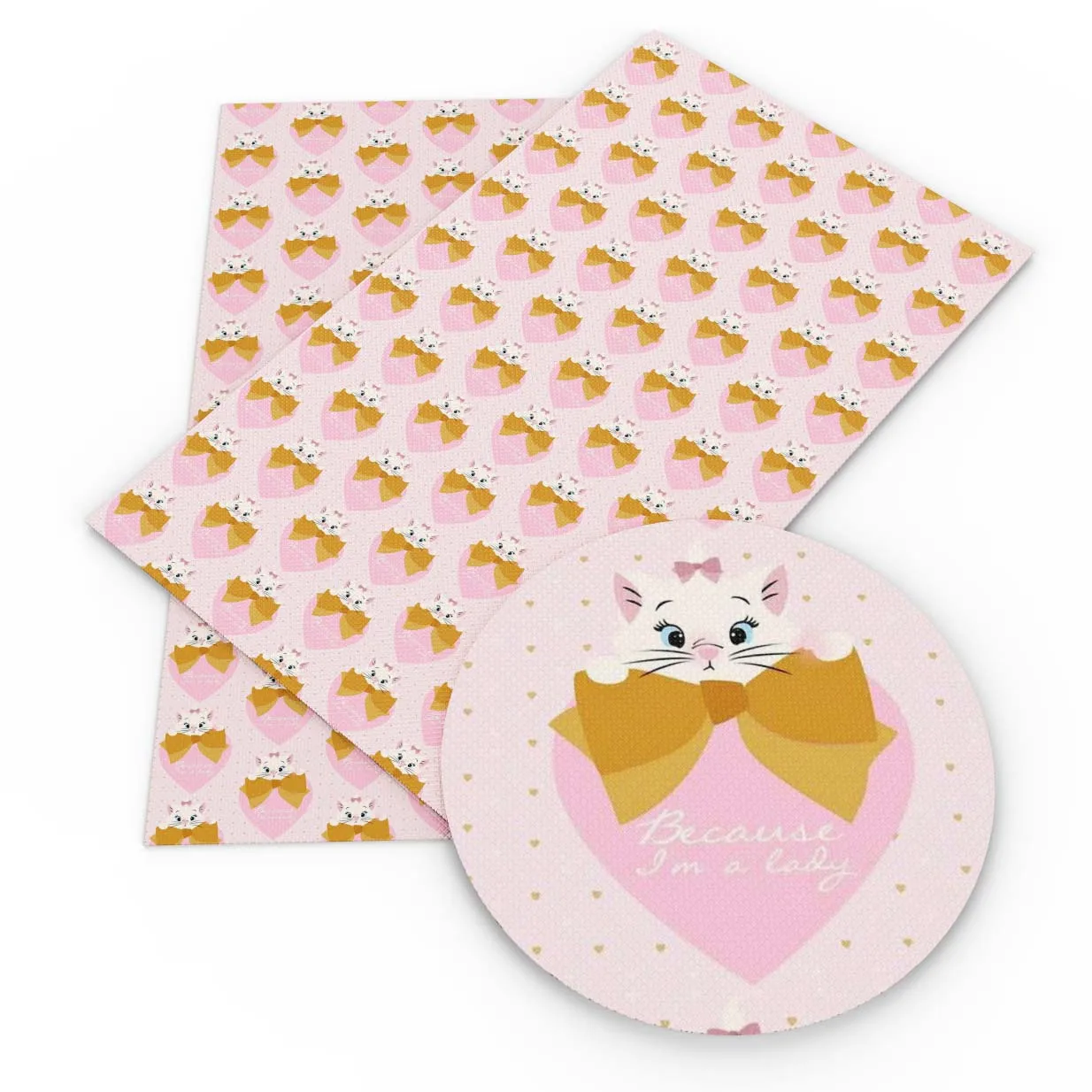 Nuovo 20*34 cm Dots Gatto Cuore In Pelle Sintetica Per Bow-nodo borse Copertura Del Telefono Del Raccoglitore Mestiere di Cucito FAI DA TE, 1Yc4760
