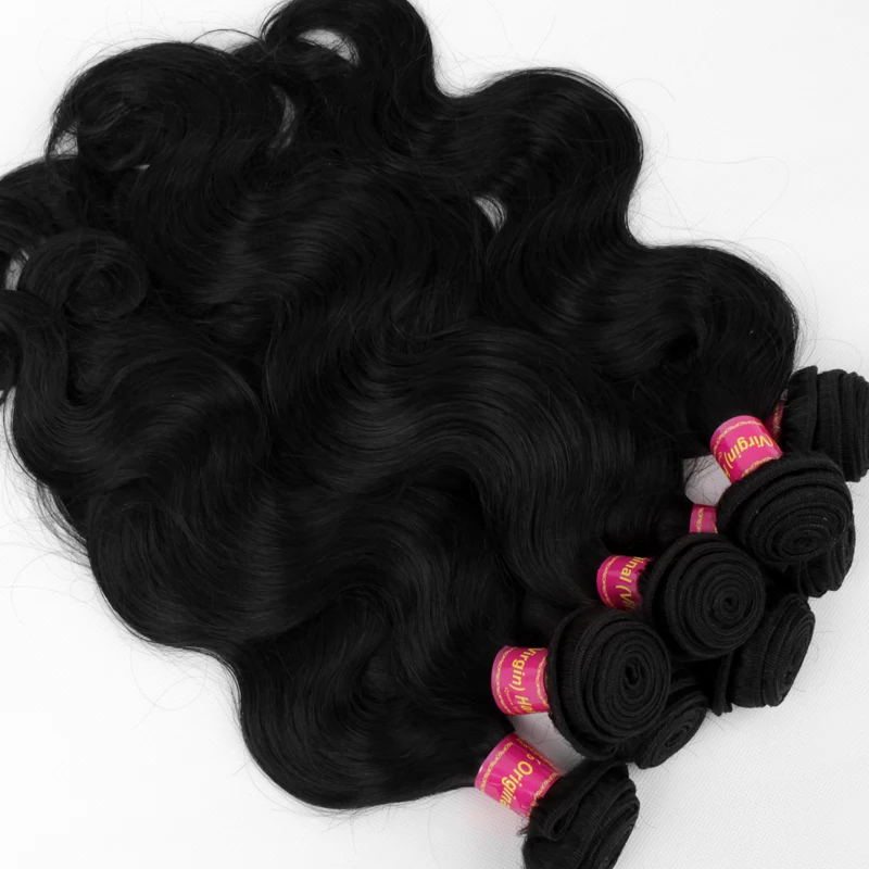 Ali queen One-Donor бразильские необработанные девственные человеческие волосы для наращивания объемная волна пучок натуральный цвет 30 32 дюйма двойной нарисованный