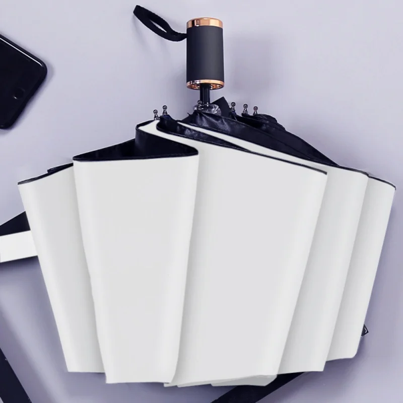 UV nine-ply board umbrella wholesale price Chinese girl three fold thickening black plastic sunscreen sunning sun umbrella