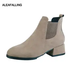 Aleafalling/Женская обувь для зрелых женщин, теплые зимние ботинки из флока, женские модные ботильоны, рабочие ботинки, женская уличная обувь, WBT327