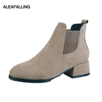 

Aleafalling Mature Women Shoes Warm Winter Botas Flock Female Womens Ankle Fashion Boots Work Boots Lady's Outdoor Shoes WBT327