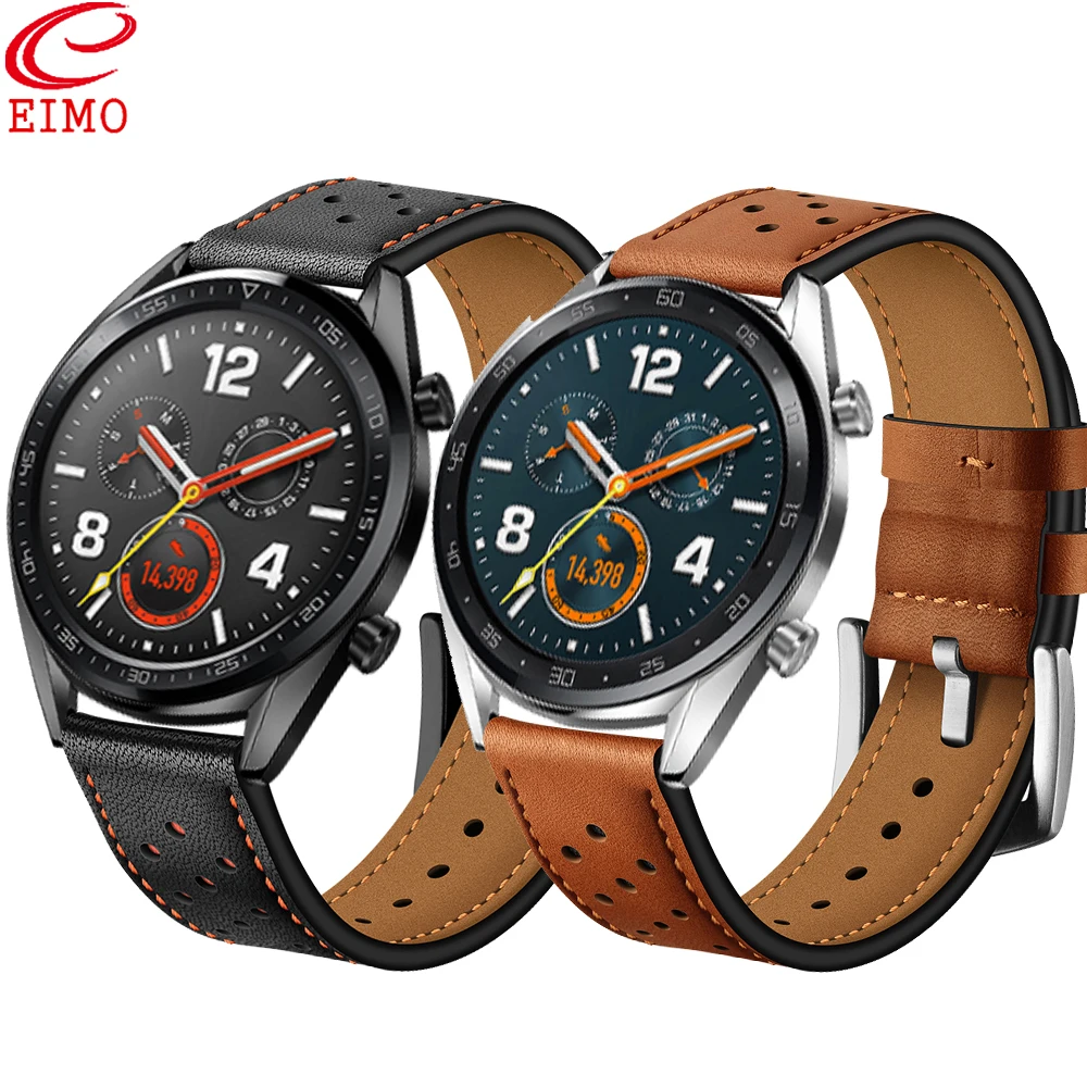 

EIMO Galaxy watch 46mm for Samsung Gear S3 Frontier amazfit Bip Huawei watch Strap Strap 22mm watch band Leather Bracelet