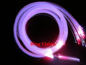 

fiber optic star ceiling kit,300pcs 0.5mm PMMA fiber 2m Long + falsh light illuminator for home or car star effect