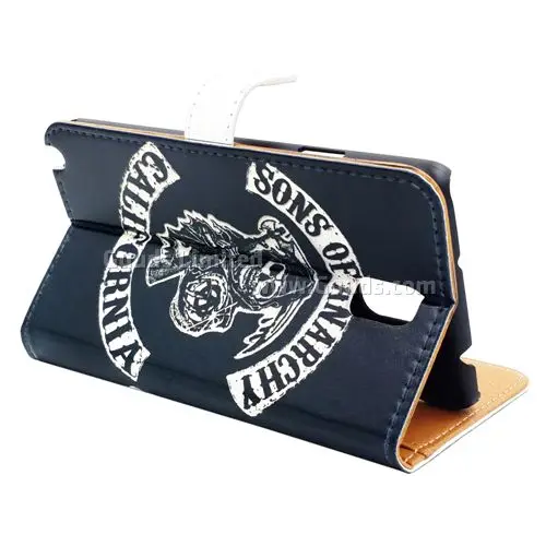 Skull Leather Flip Cover for Samsung Galaxy Note 4 N910