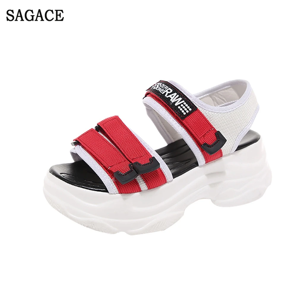 

SAGACE Summer New Fashion Women Sports Muffin Sandals Hollow Outdoor Beach Shoes Sexy High Quality Outsid Ladies Shoes