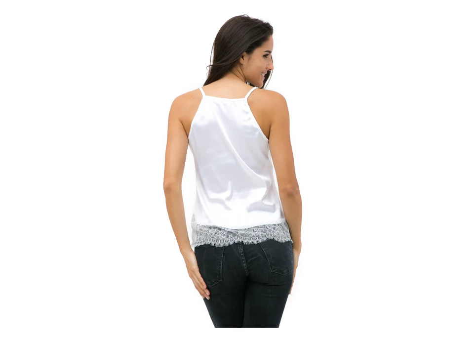 2017 Summer New Girls Women Sexy V Neck Tank Tops Solid Color Sleeveless Lace Tees Slim Fitness Camisole Halter Tops 1 (12)