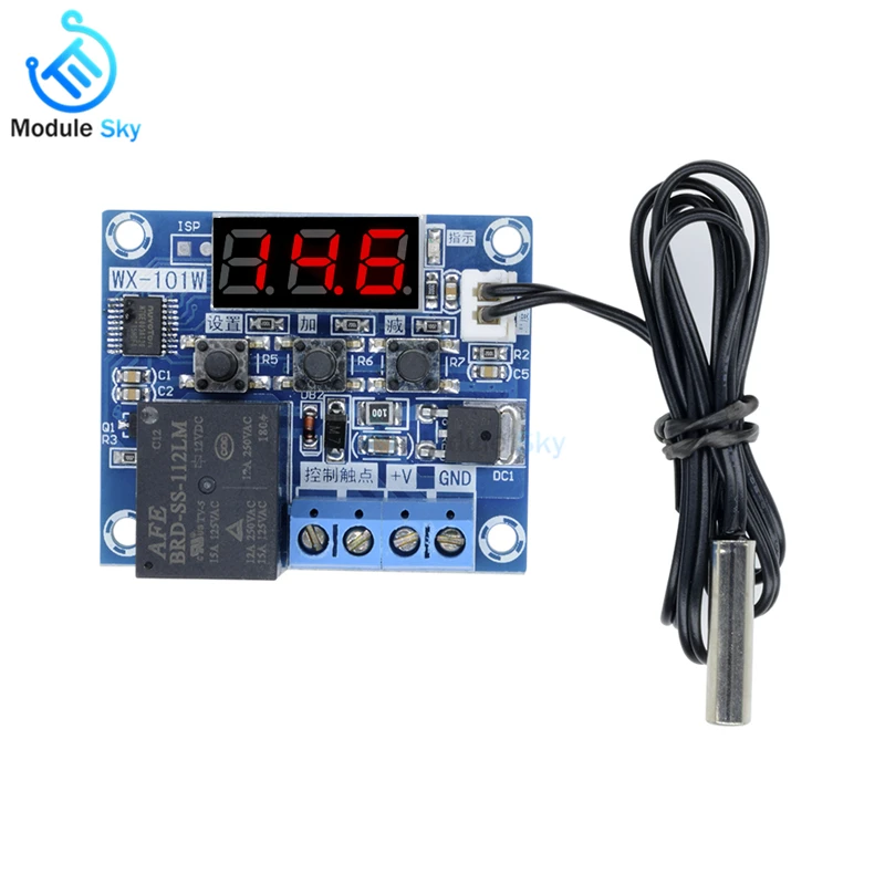 WX-101W thermostat temperature control switch module board digital temperature controller G2-005 Sensor -40-120C