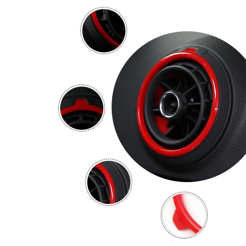 Saída de Ventilação Guarnição para Audi Estilo do Carro Jeazea Condicionado Anel Substituição Capa a3 s3 2020 4 Pçs ac ar 7 Jeazea 4 pçs ac ar condicionado saída
