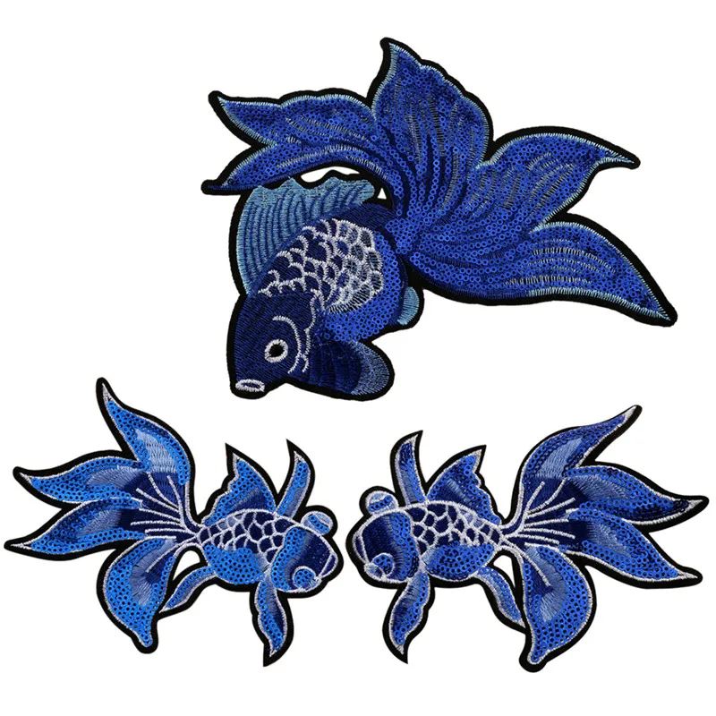 

1PC Fish Embroidered Applique Sew Iron On Cloth Patch Badge Jeans Decor Craft