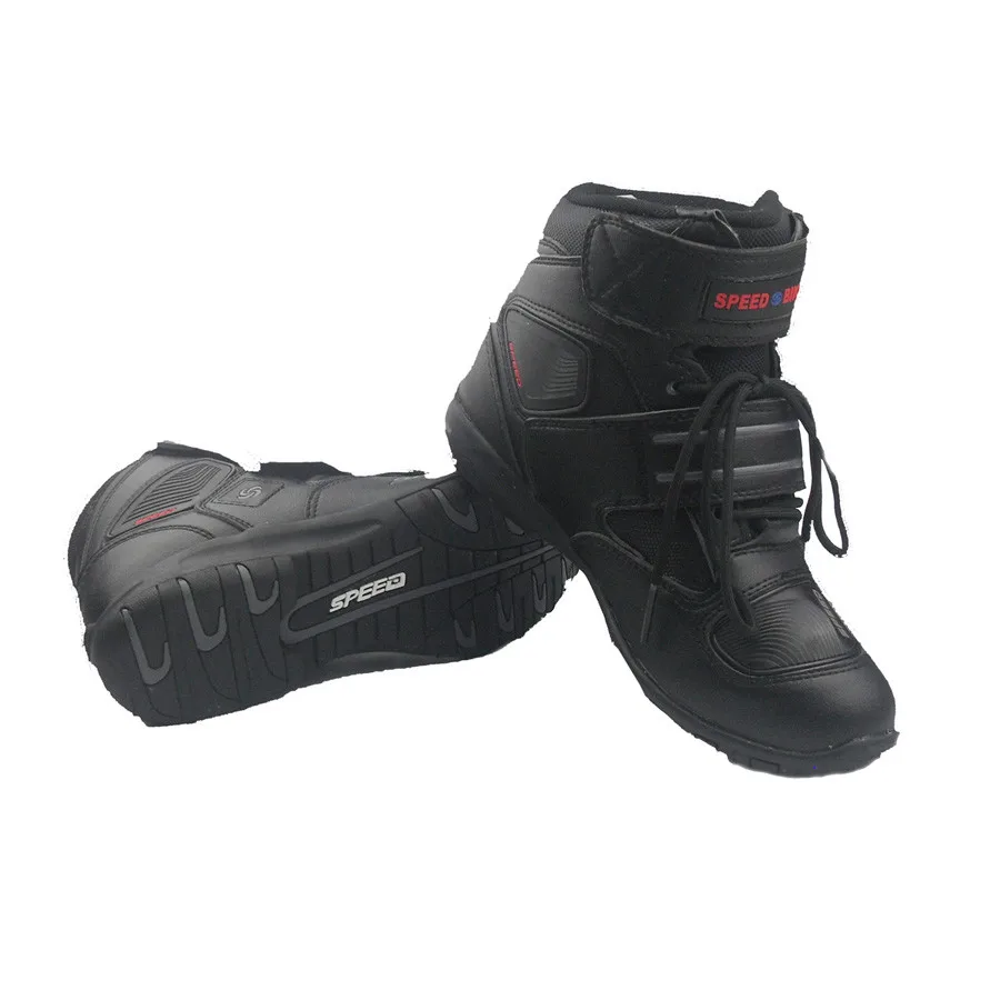 Pro-biker speed boot moto rcycle racing кожа bota de moto cross botas moto r велосипедная обувь для верховой езды размер 7,5 8 8,5 9 9,5