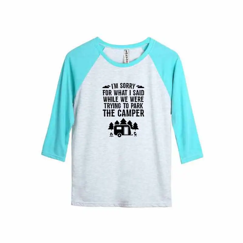 

2019 Women T-shirt Plus Size Comfortable Women Happy Camper Woman T-shirt Women Summer Round Collar Ventilation Tees