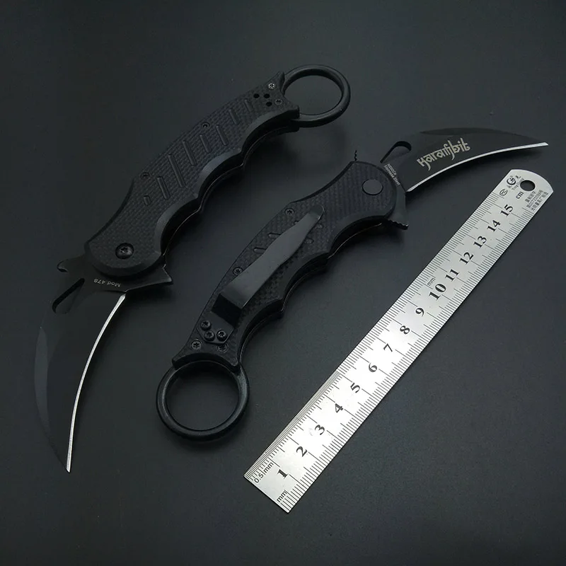 Тактический складной нож Karambit, охотничьи походные ножи, коготь для выживания G10 с ручкой, лезвие из нержавеющей стали, профессиональные ножи для повседневного использования