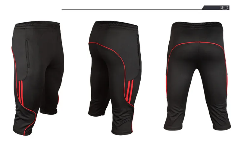 Уличные 3/4 мужские спортивные тренировочные брюки для бега тонкие футбольные беговые трико-леггинсы брюки карманы для спортзала фитнес баскетбольные брюки