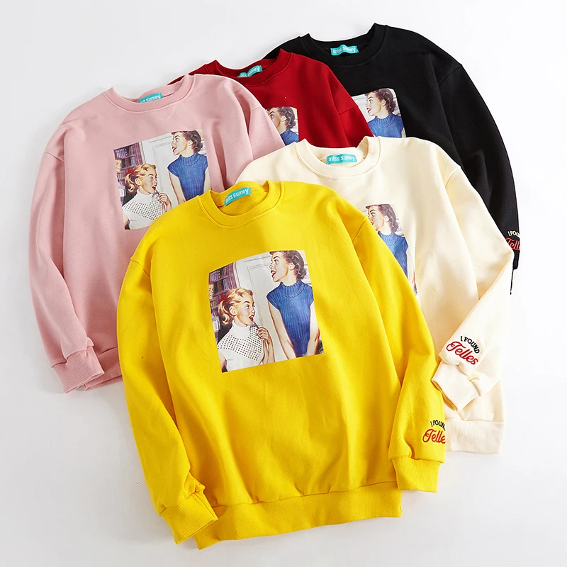 Miss Bei Girls Hoodie Sweatshirts Color Block Oversize Long Sleeve Lightweight Drawstring Casual Pullover Hooded Tops