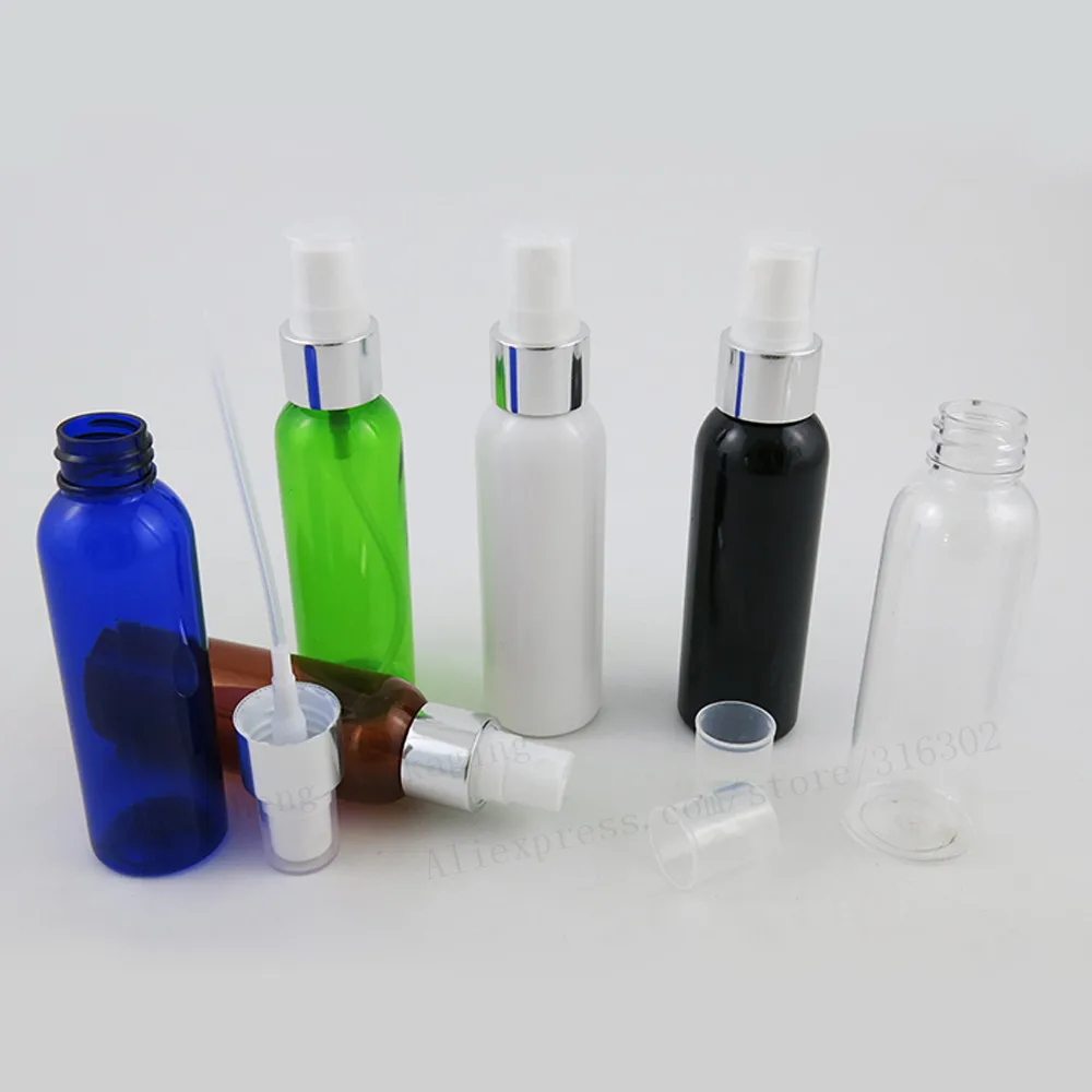 

50 x 60ml Green Clear Amber Blue Black PET Plastic Bottle Atomizer Perfume Mist Spray 2oz Pet Cosmetic Parfum Sprayer Bottle