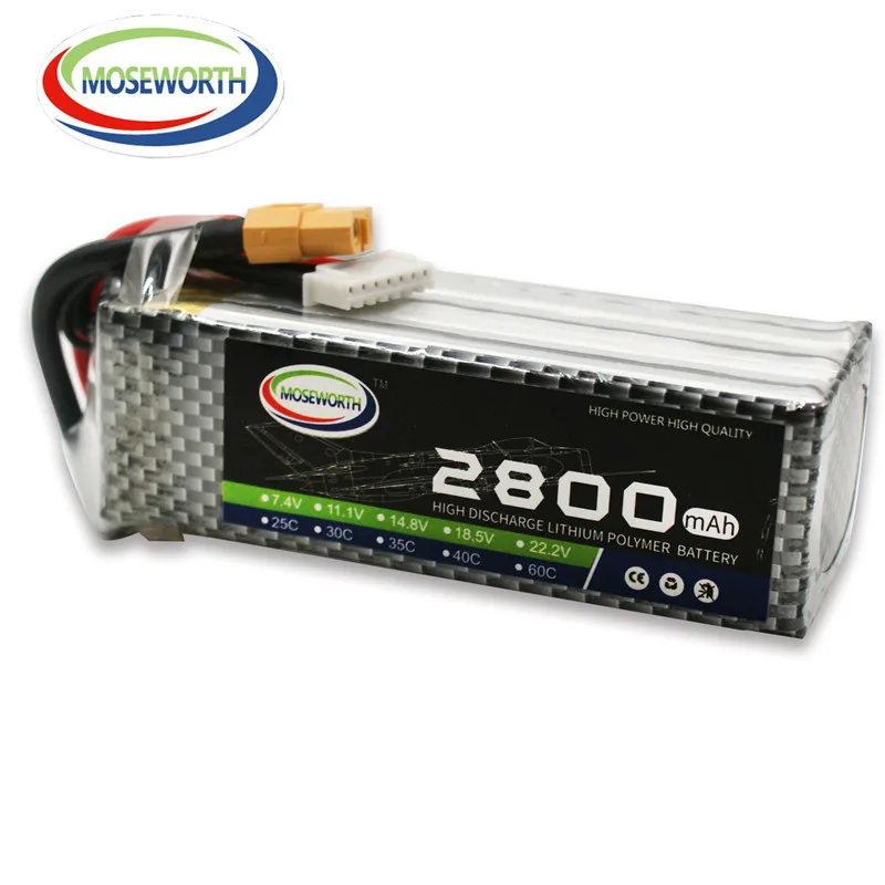 Батарея Lipo 4S 14,8 V 2800mAh 40C для радиоуправляемого дрона вертолета самолета квадрокоптера автомобиля грузовика лодки дистанционного управления игрушки Lipo батарея