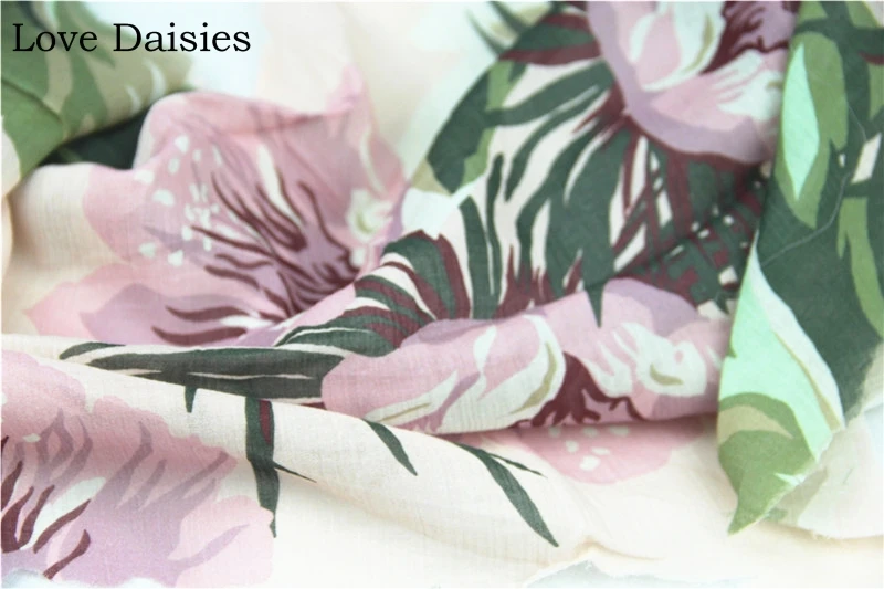Хлопок креп фиолетовый большой цветок цветочные очень тонкие текстильные ткани для DIY лето ручной работы appabrie одежда рубашка платье ткани