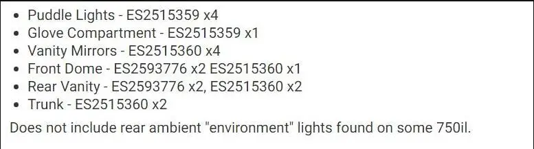 Интерьерные автомобильные лампы для Bmw e38, Автомобильные светодиодные купольные лампы, без ошибок, 18 шт - Цвет: e38