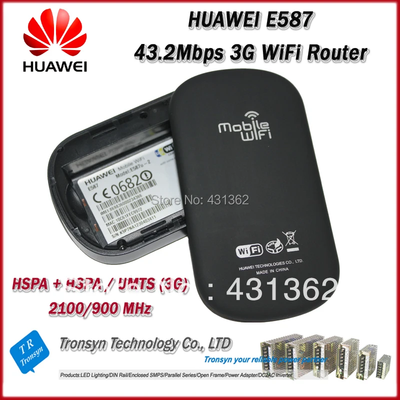 Cheapset Разблокировать HSPA+ 43.2 Мбит/с Huawei E587 3G карман Wi-Fi роутера Поддержка HSPA+/HSPA 900/ 2100 мГц