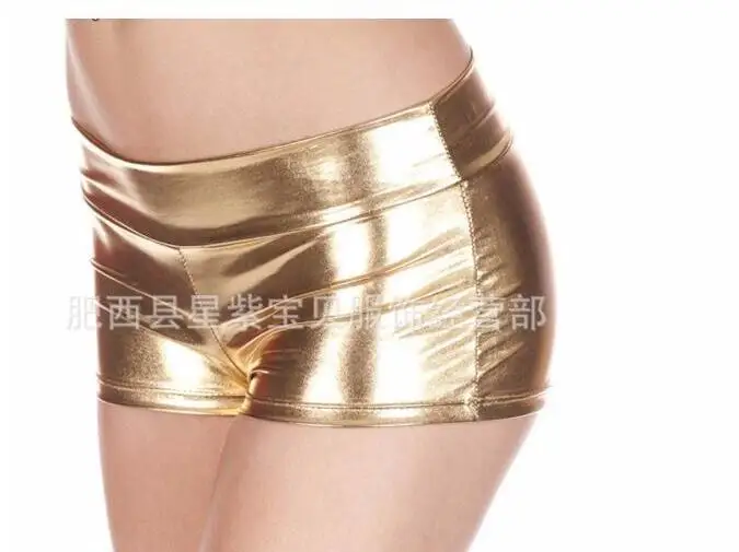 

10pcs/lot! 2017 New Summer New Women PU Leather Shorts Fashion Steel Tube Dance Shiny female shorts 10 colors