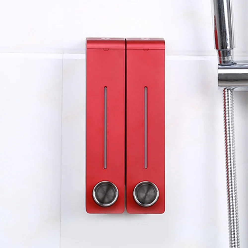 305 мл SD-320 дозаторы жидкого мыла шампунь для ванной диспенсер для мыла общего давления настенный умывальник для ванной комнаты кухни - Цвет: red2
