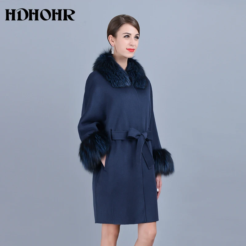 HDHOHR 2020 горячая Распродажа кашемировое пальто для женщин Зимний рукав воротник с