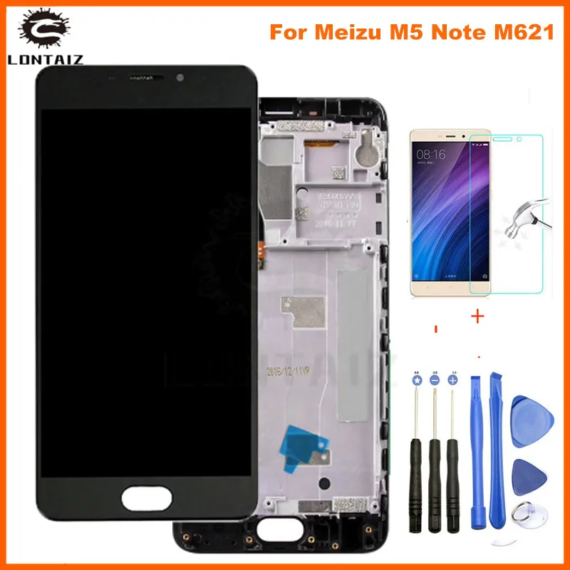 

Meizu M5 Note LCD Display Touch Screen Digitizer For Meizu M5 Note LCD With Frame M621H M621Q M621M M621C Screen Replacement