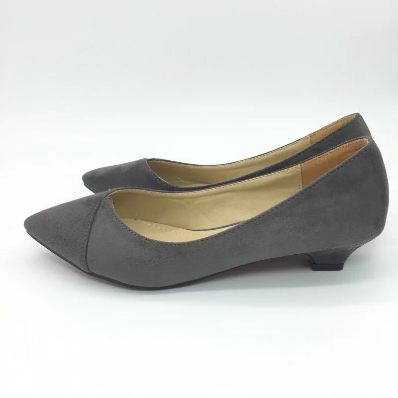 Sexy-Pointed-Toe-Women-s-Low-Heels-Pumps-Spring-Autumn-Flock-Plain-Slip-On-Spike-Heel (5)