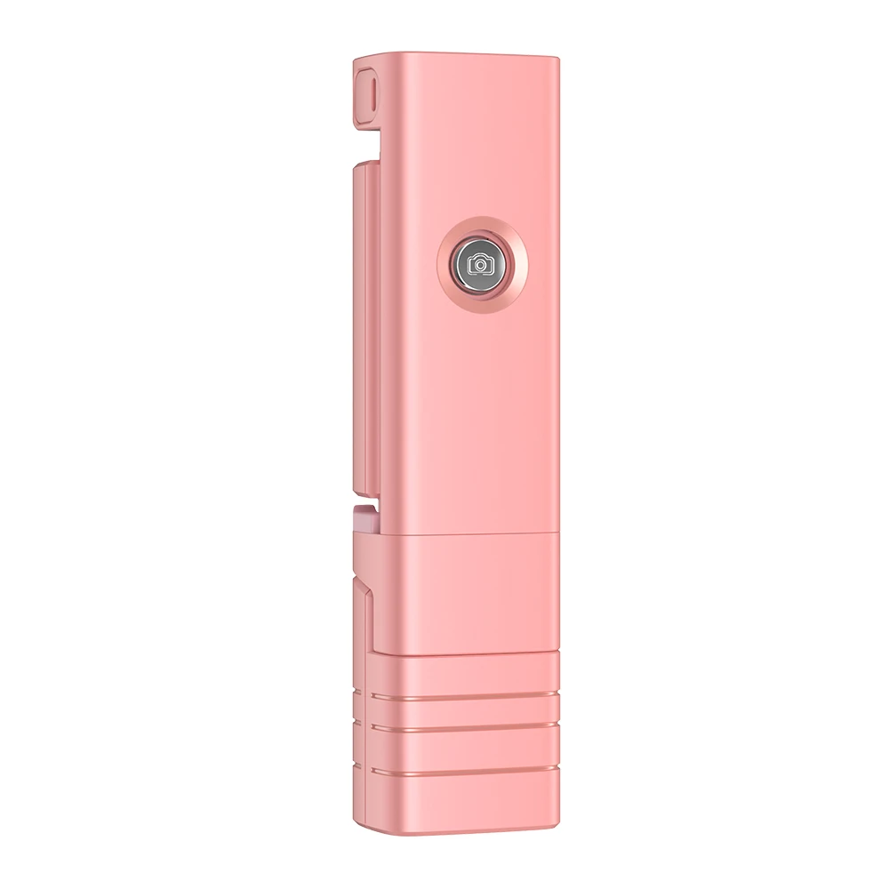 RAXFLY Мини светодиодный Flash Bluetooth селфи палка для iPhone samsung палка для селфи складной ручной монопод Штатив для Xiaomi huawei - Цвет: Pink