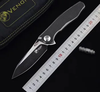 Price Kevin John VENOM 4 Wing Flipper Folding Knife S35VN Blade One Titanium Handle Camping Hunting Survival Pocket Knives EDC Tools