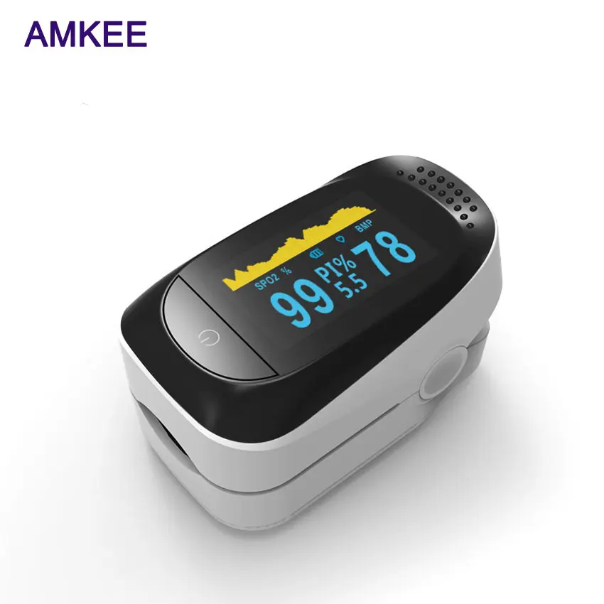 

AMKEE New Update Digital Finger Pulse Oximeter Blood Oxygen Finger SPO2 PR PI Alarm Oximetro Health Care 8 Hour Sleep Monitor