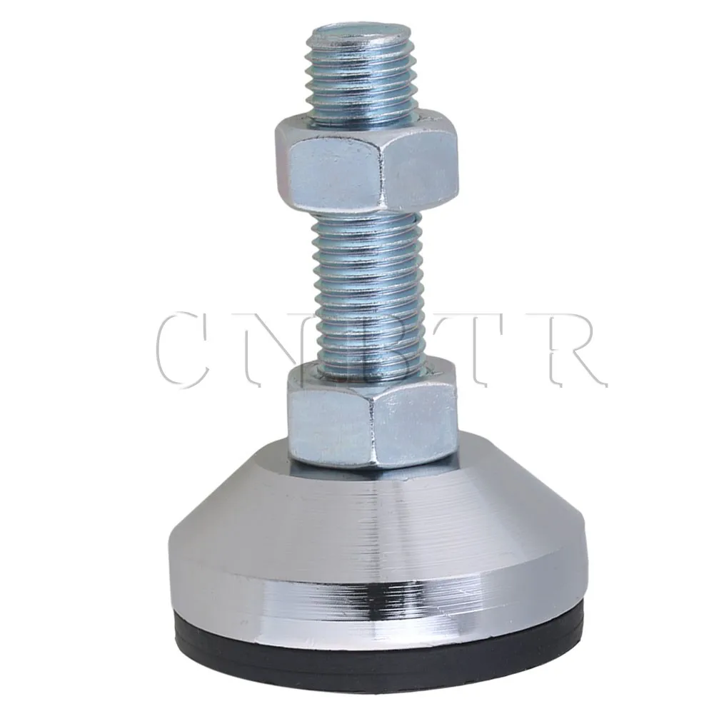 CNBTR 60mm Dia Carbon Steel Adjustable Anti Slip Screw Table Feet M16