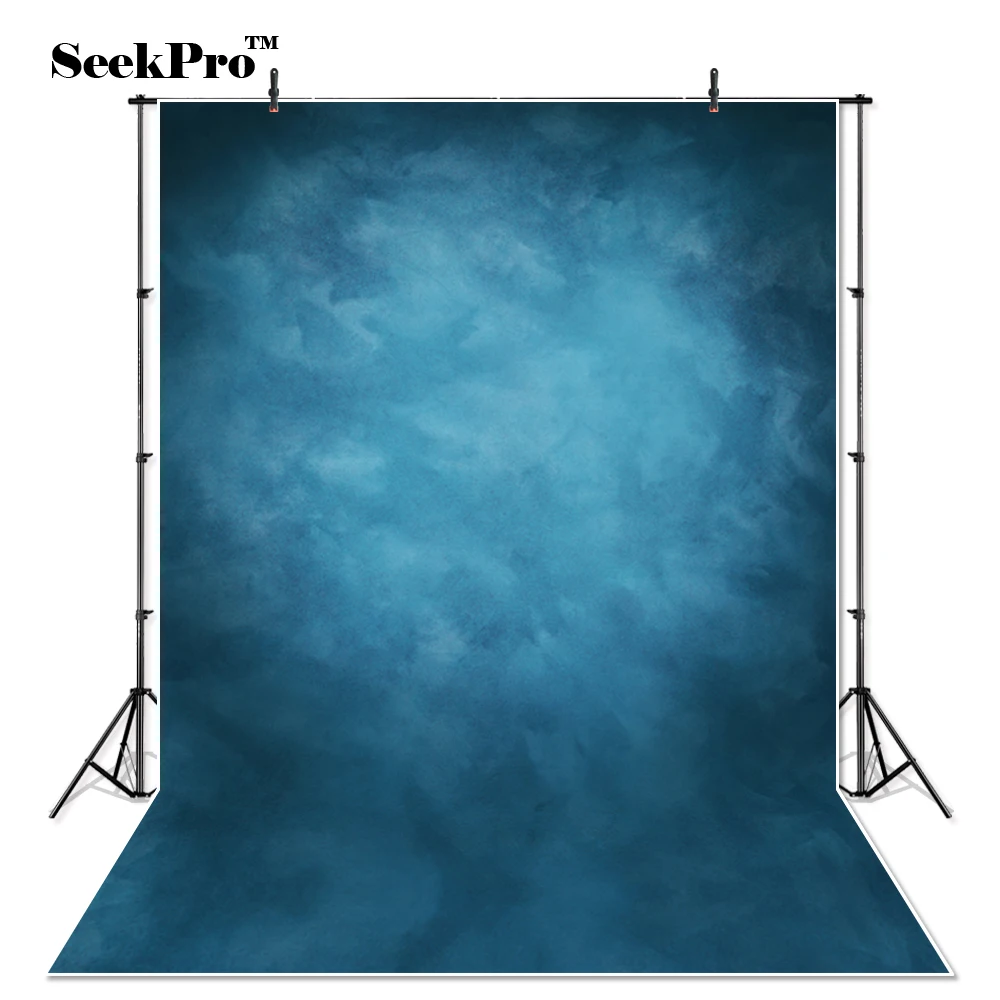

SeekPro Premium Fabric Abstract Portrait Photo Backdrops Professional Studio Printed Old Master Blue Tone Photo Backgrounds 1410