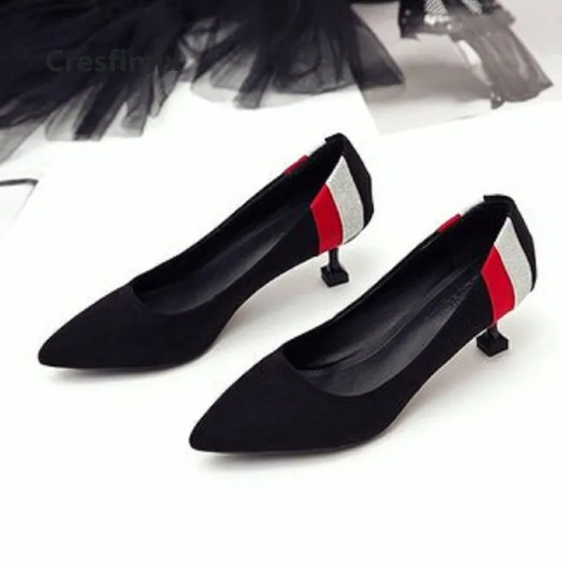 

Cresfimix femmes talons hauts women fashion sweet spring & summer slip on heel shoes lady casual stylish high heels shoes c2965