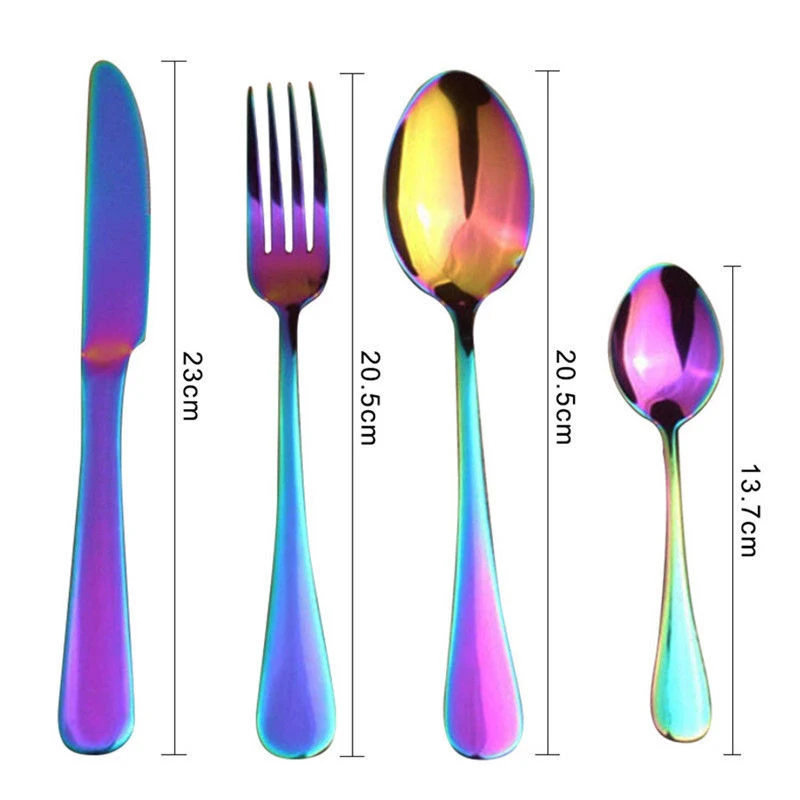 Нержавеющая сталь посуды 4xCutlery Набор ножей, вилок и ложек кухонная чайная ложка инструмент