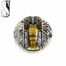 Gingersnaps Gold Yellow18mm Shrimp lobster Metal Snap Button Charm Interchangeable Jewelry SB1564