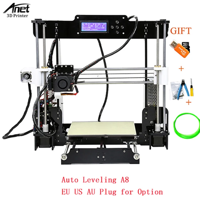 Best Offers Anet A8 3D Printer Kits Reprap i3 Kit DIY 3D Printing Machine Auto Level A8/Normal A8 3d Printer with SD Card Filament Tools 