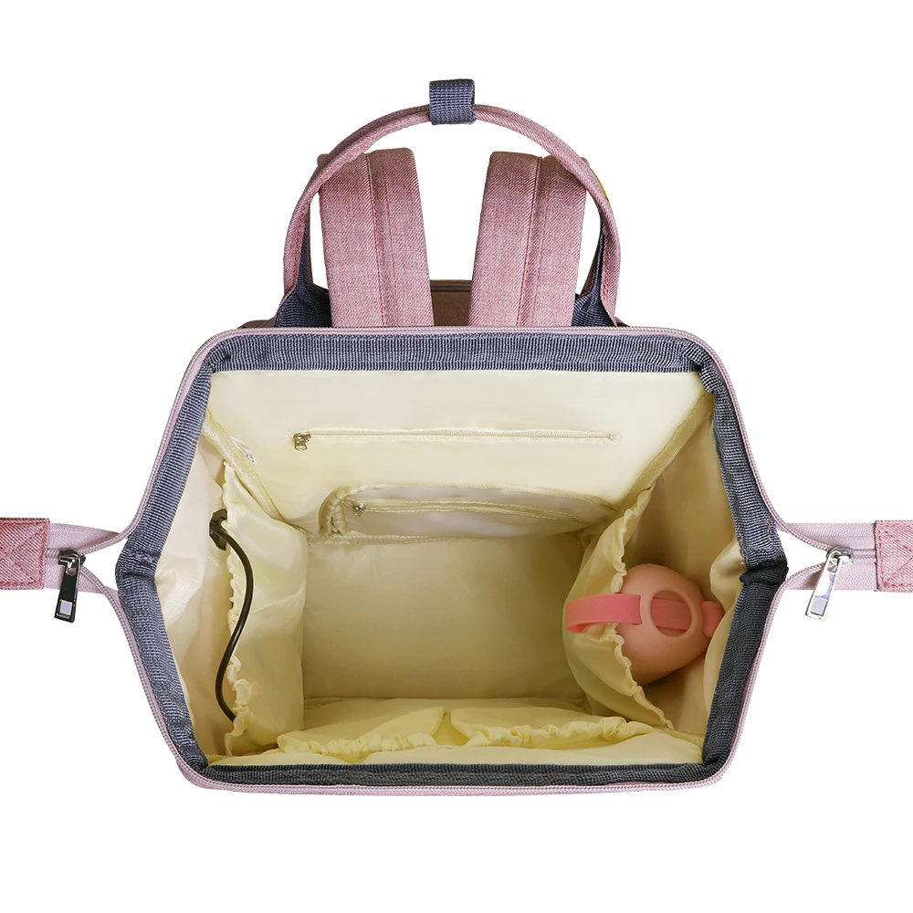 Новые сумки для подгузников LAND Mommy Landuo, большой вместительный дорожный рюкзак для подгузников с usb-кабелем, Удобные сумки для кормления детей MPB92