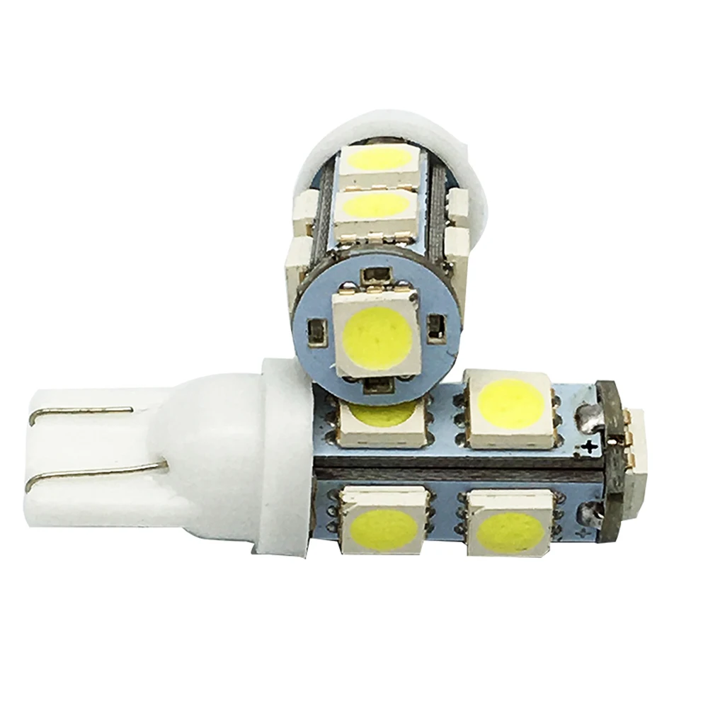 

10X T10 9SMD 5050 Cold White Car Side Marker Light bulbs 194 168 W5W led Wedge LED car led light car-styling t10 led lamp