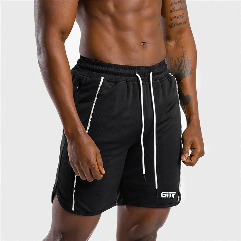 GITF мужские шорты для бега тренировочный марафон Быстросохнущий фитнес-зал с принтом спортивные шорты с карманом плюс беговые пляжные шорты